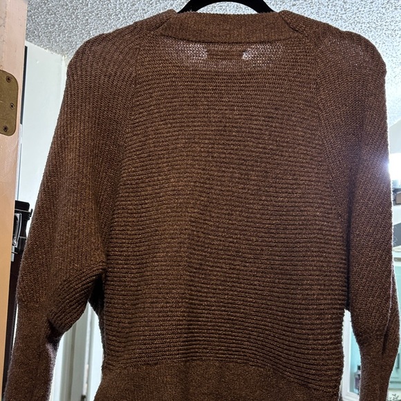 Simply Vera Vera Wang Textured Cowl Neck Sweater in Taupe - Picture 4 of 5